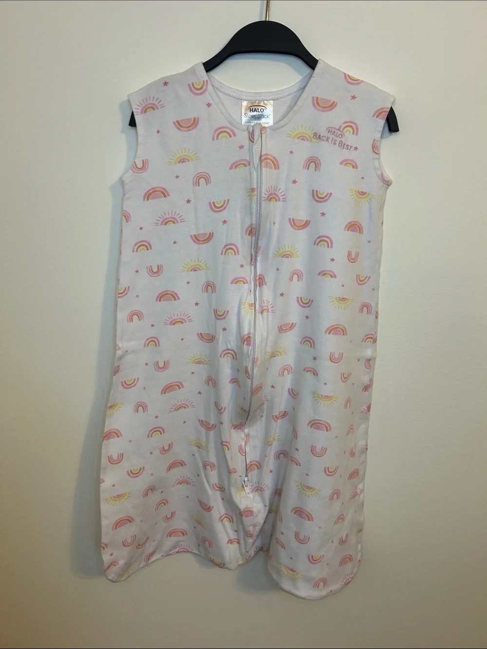 Halo Pink Rainbow & Sun Print Sleep Sack, Size Medium / 6-12 Months